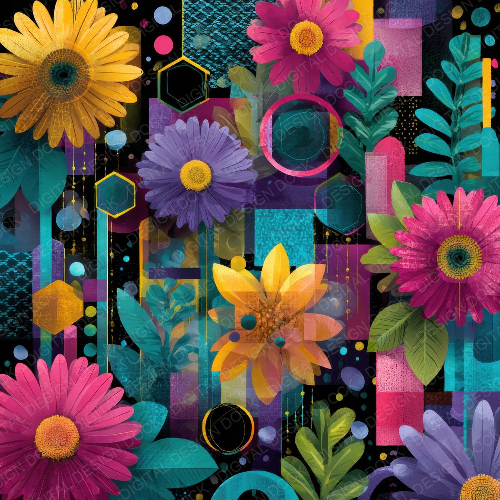Milhazes Tropical Collage Rhythm Digital Paper Pack (DDD002517)