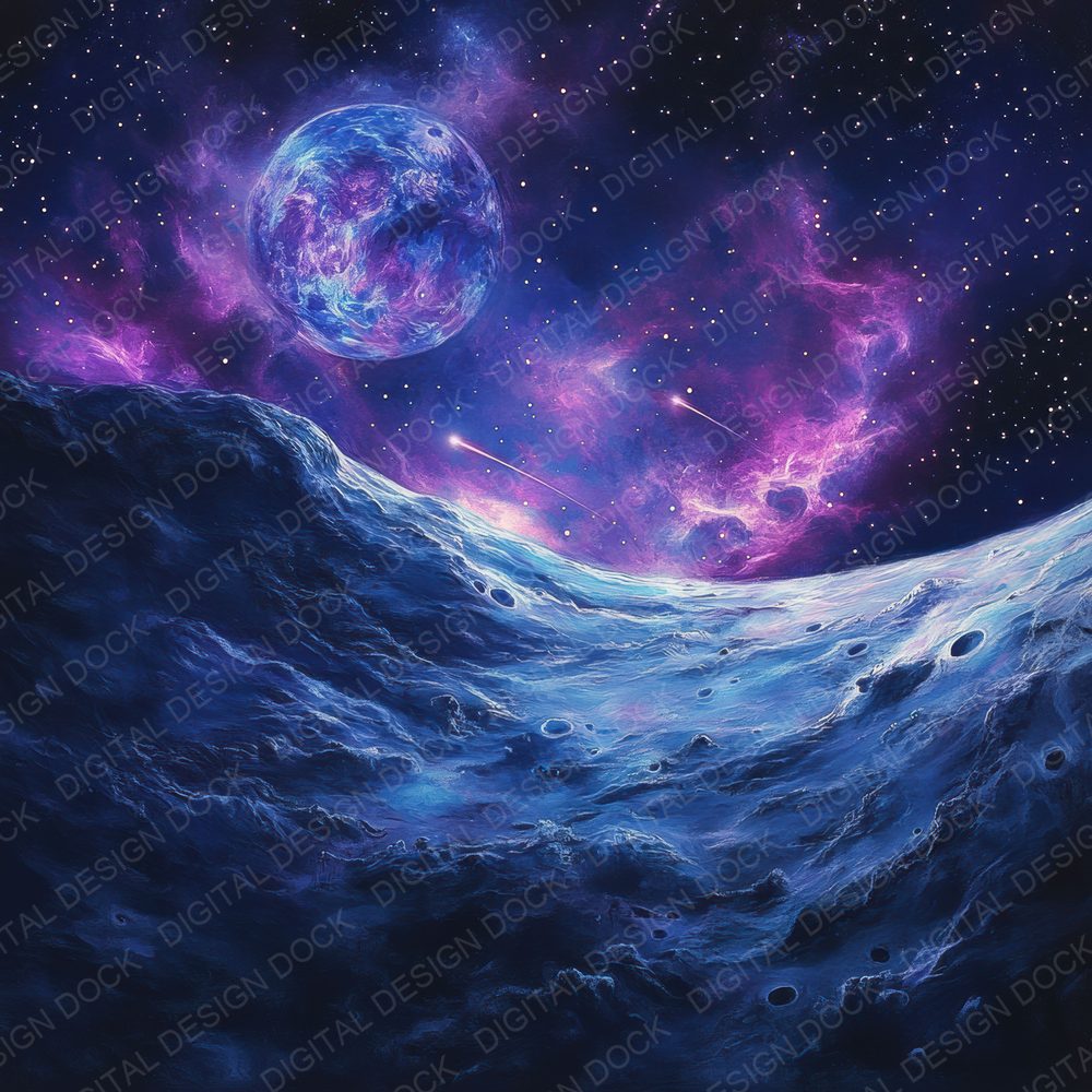Moon Edge Nebula Digital Paper Pack (DDD002588)