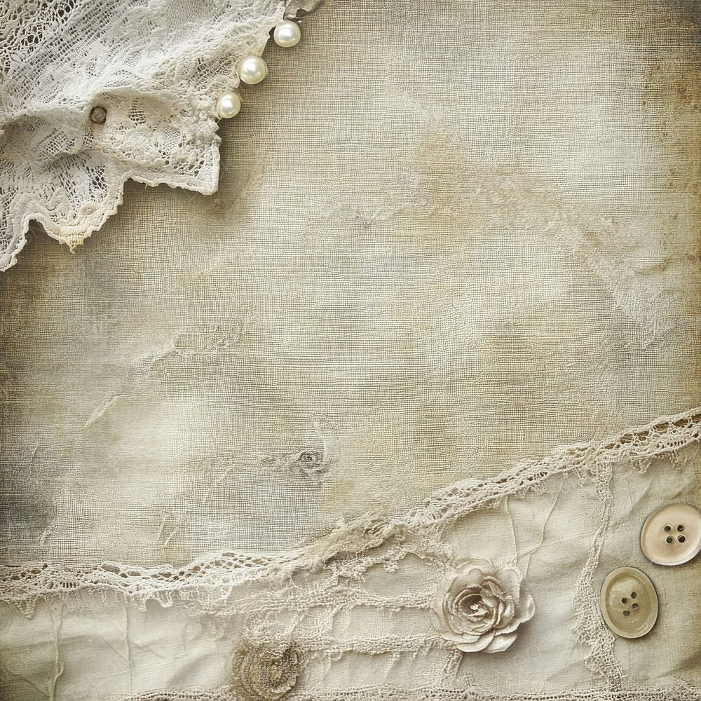 Muslin and Lace Fabric Digital Paper Digital Paper Pack (DDD002642)