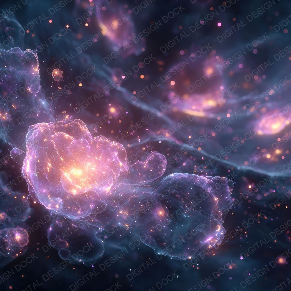 Nebula Organic Ghost Gas Fractal Glow Digital Paper Pack (DDD002674)