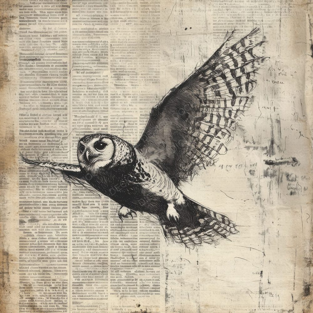 Owl Clipping Edge Digital Paper Pack (DDD002849)