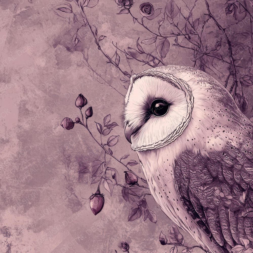 Owl Rosehip Drift Digital Paper Pack (DDD002853)