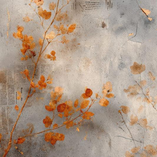 Oxidized Botanical Rust Texture Digital Paper Pack (DDD002859)