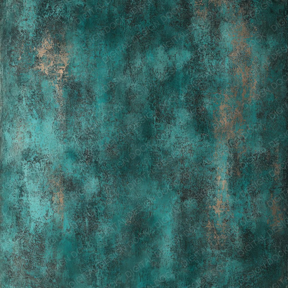 Oxidized Teal Metallic Patina Digital Paper Pack (DDD002863)