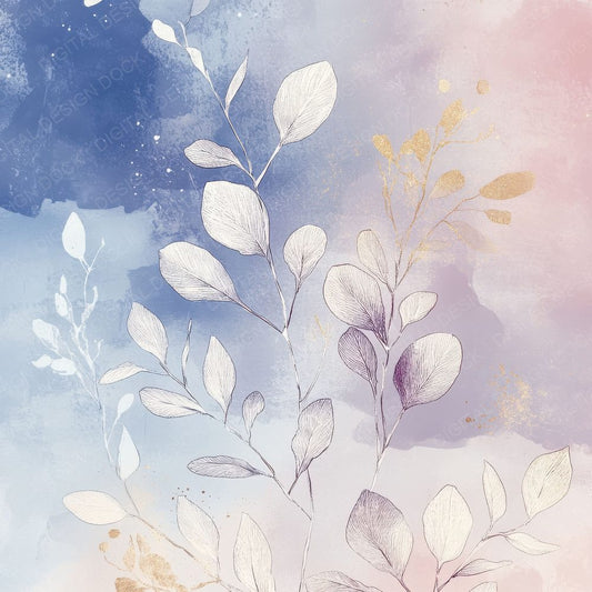 Pastel Ink Petals Digital Paper Pack (DDD002923)