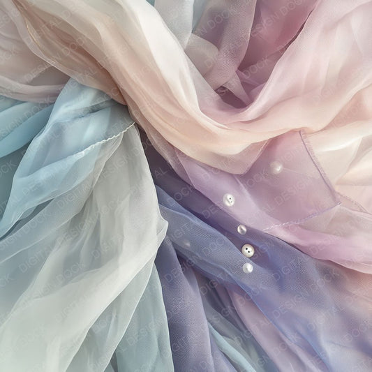 Pastel Tulle Fabric Digital Paper Digital Paper Pack (DDD002937)