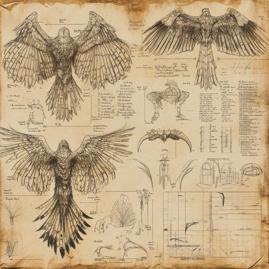 Phoenix Diagram Parchment Digital Paper Pack (DDD002986)