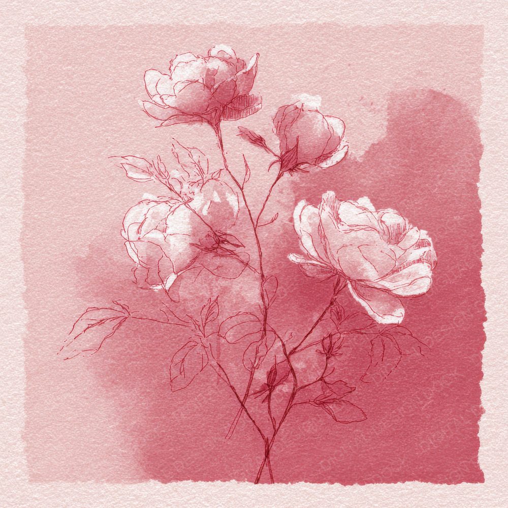 Pink Biro Rose Digital Paper Pack (DDD002995)
