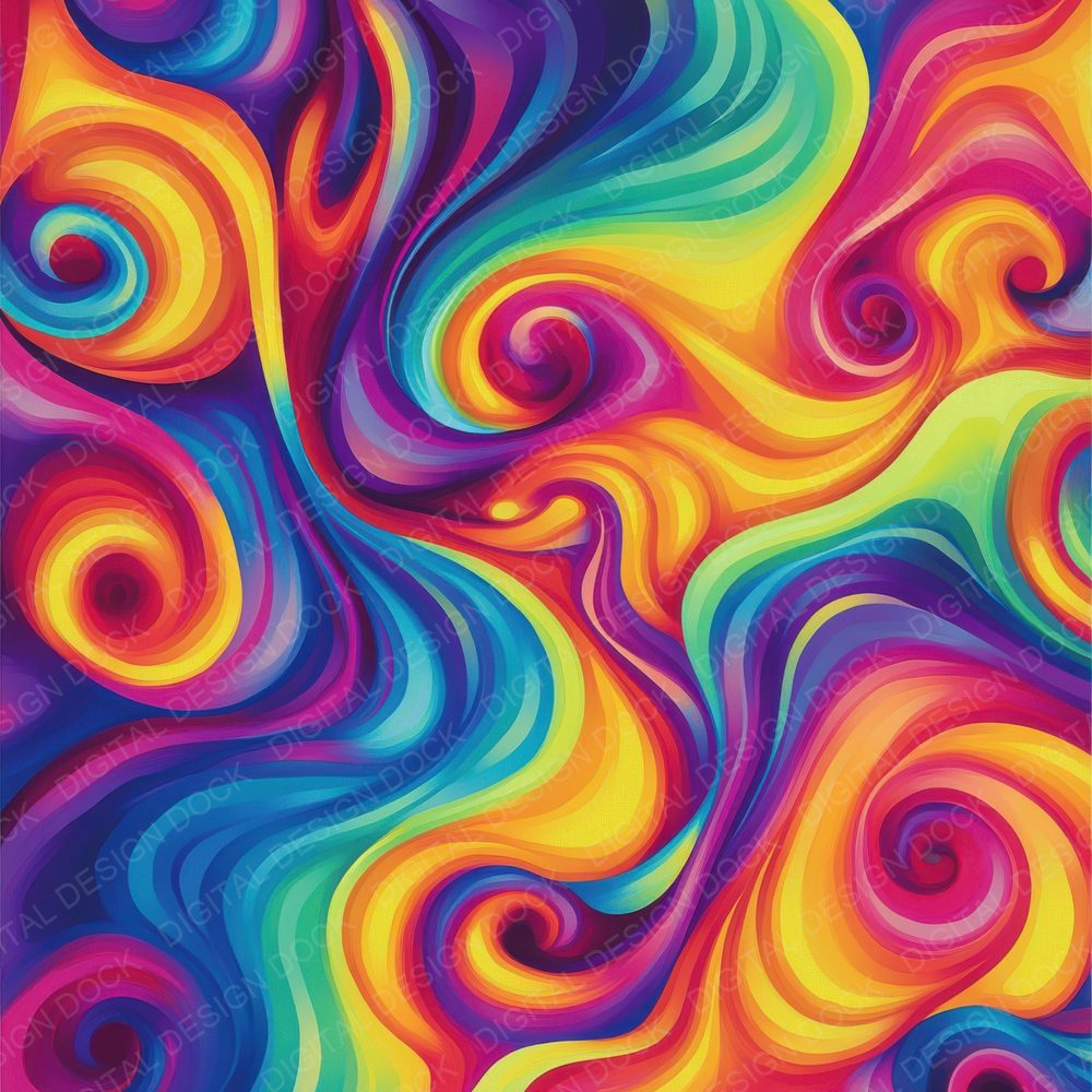 Psychedelic Swirls Digital Paper Pack (DDD003093)