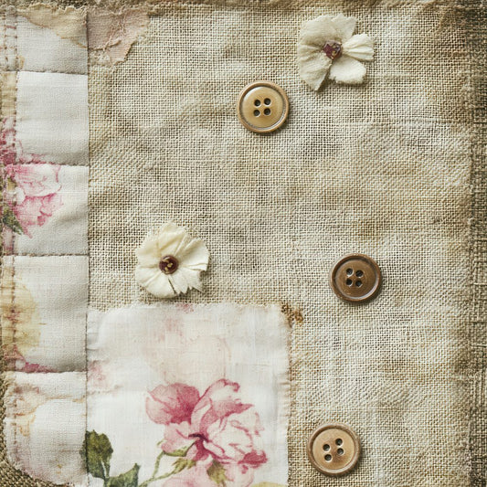 Quilted Floral Fabric Digital Paper Digital Paper Pack (DDD003113)