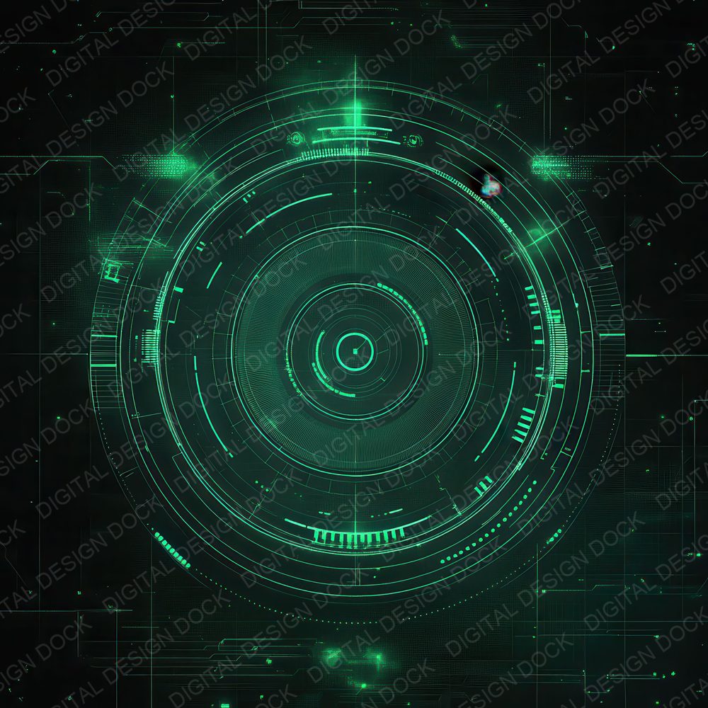 Radar HUD Overlay Digital Paper Pack (DDD003117)