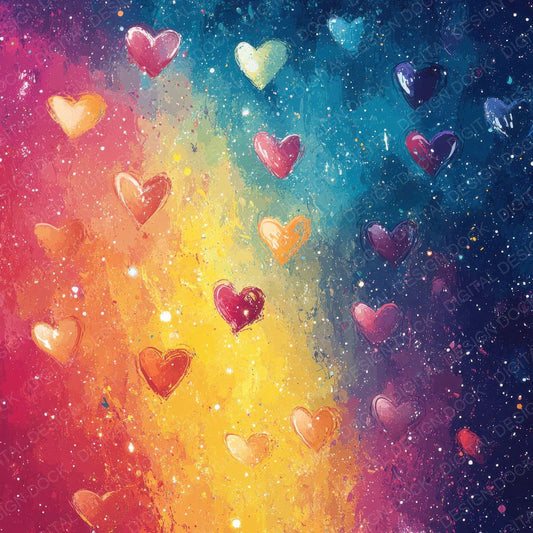 Rainbow Confetti Love Digital Paper Pack (DDD003134)