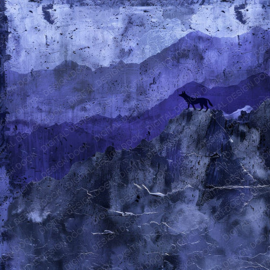 Twilight Purple Wolf Digital Paper Pack (DDD004108)