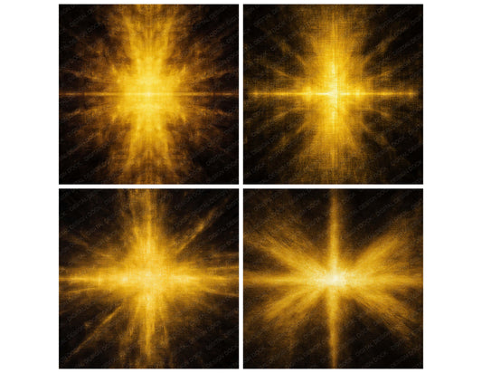 Preview layout showing Yellow Divine Light Beams Texture papers arranged as background pages for junk journals and mixed media crafts