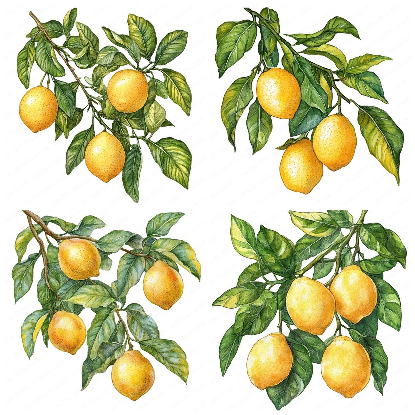 Amalfi Lemons Clipart Set (DDD004567)