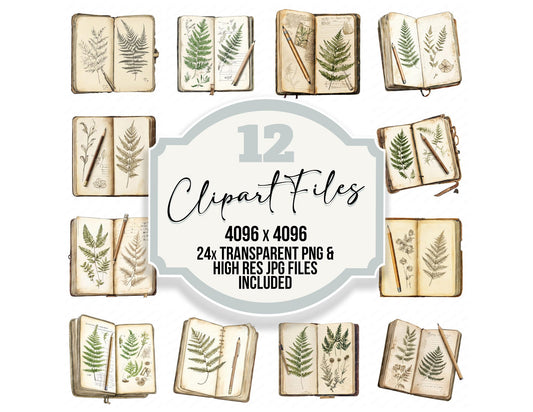 Botanical Field Notebook Clipart Set (DDD004761)