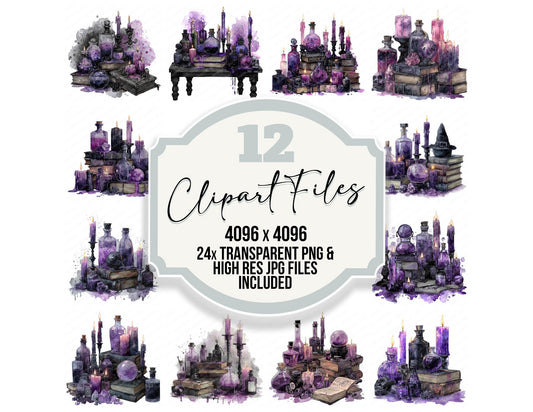 Witchy Potion Halloween Centrepiece Clipart Set (DDD007530)
