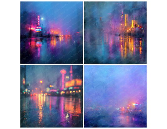 Violet Haze Cyberpunk Digital Paper Pack (DDD007744)