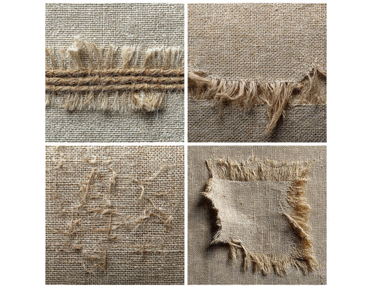 Preview layout showing Worn Linen Texture papers arranged as background pages for junk journals and mixed media crafts