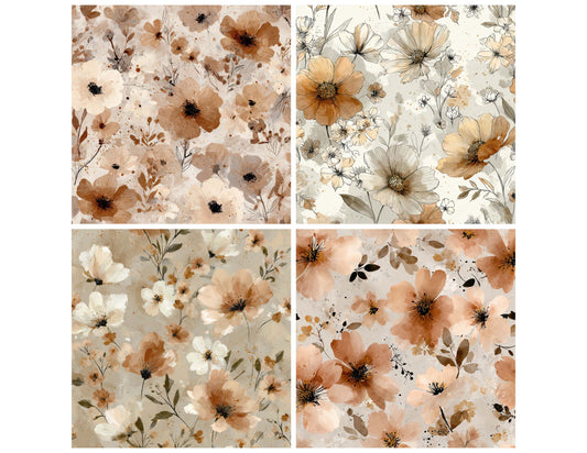 Preview layout showing Earth Ink Meadow papers arranged as background pages for junk journals and mixed media crafts