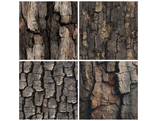 Preview layout showing Brown Bark Texture papers arranged as background pages for junk journals and mixed media crafts