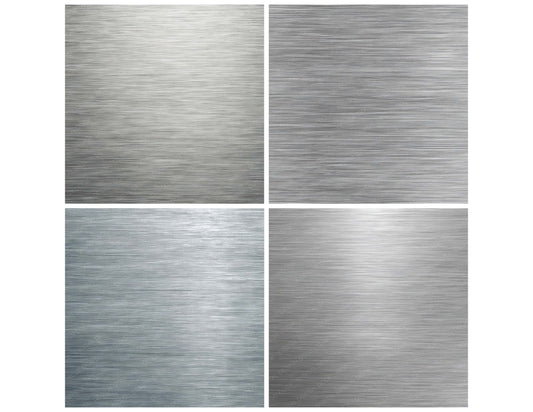 Preview layout showing Silver Aluminium Grain papers arranged as background pages for junk journals and mixed media crafts