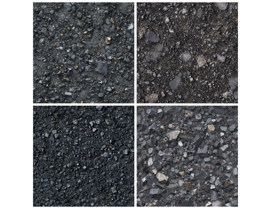 Preview layout showing Black Asphalt Grain papers arranged as background pages for junk journals and mixed media crafts