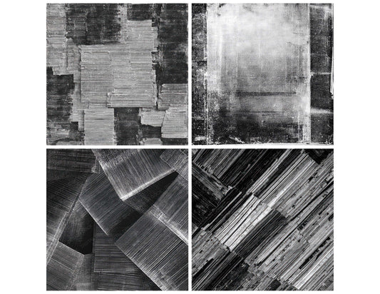 Preview layout showing Photocopy Texture Stack papers arranged as background pages for junk journals and mixed media crafts