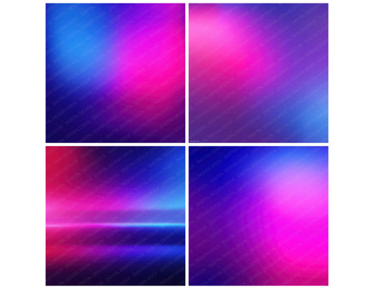 Preview layout showing Neon Purple Gradient papers arranged as background pages for junk journals and mixed media crafts