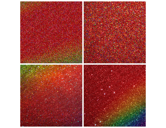 Preview layout showing Rainbow Glitter Texture papers arranged as background pages for junk journals and mixed media crafts