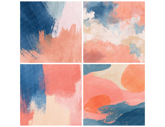 Preview layout showing Gouache Paint Texture papers arranged as background pages for junk journals and mixed media crafts