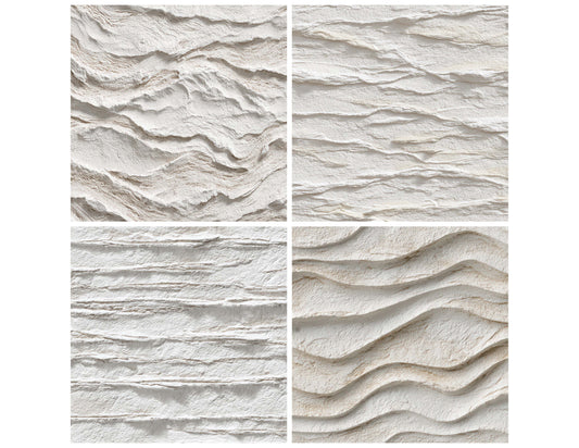 Preview layout showing Plaster Relief Texture papers arranged as background pages for junk journals and mixed media crafts