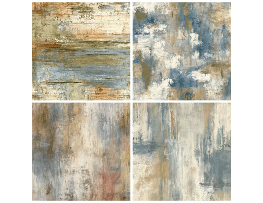 Preview layout showing Casein Paint Texture papers arranged as background pages for junk journals and mixed media crafts