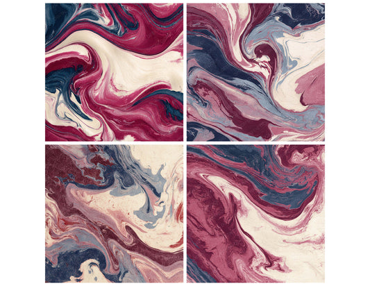 Preview layout showing Ink Marbling Texture papers arranged as background pages for junk journals and mixed media crafts