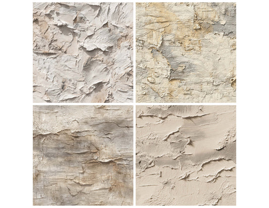 Preview layout showing Plaster Knife Texture papers arranged as background pages for junk journals and mixed media crafts