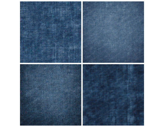 Preview layout showing Blue Denim Texture papers arranged as background pages for junk journals and mixed media crafts