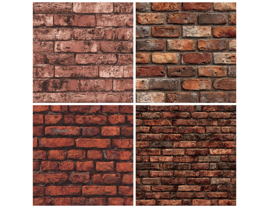 Preview layout showing Red Brick Texture papers arranged as background pages for junk journals and mixed media crafts