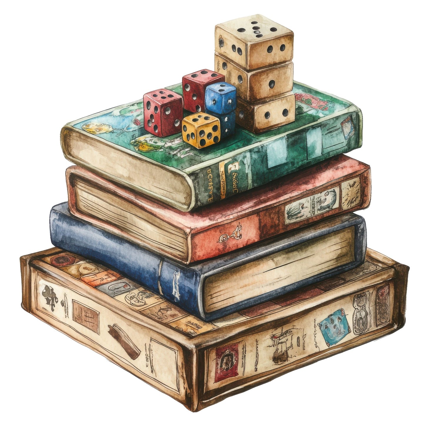 Board Games and Dice Fussy Cut Sheets (DDD009095)