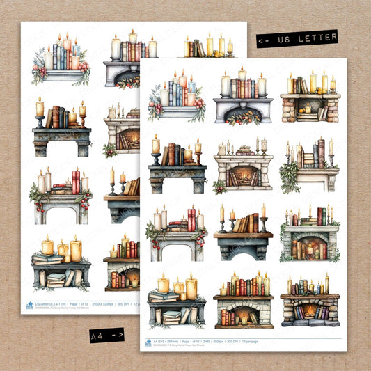Cozy Mantel Fussy Cut Sheets (DDD009396)