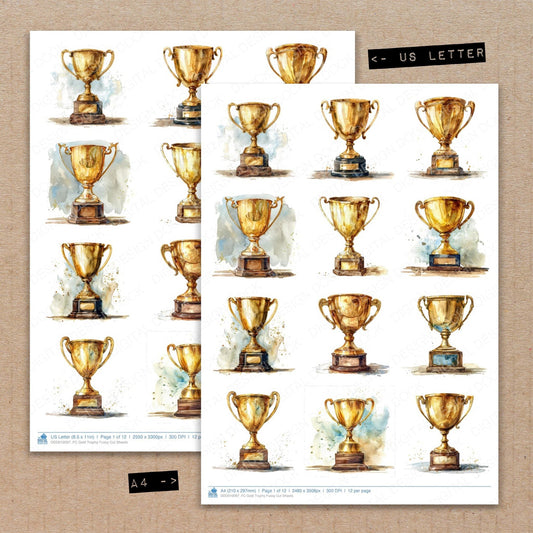 Gold Trophy Fussy Cut Sheets (DDD010097)