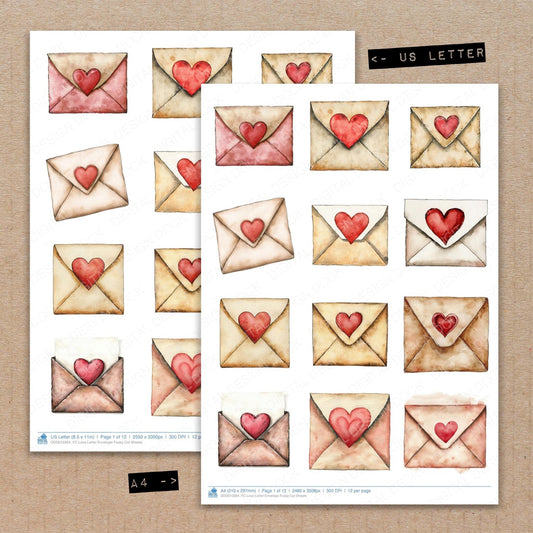 DDD010364_FC Love Letter Envelope Fussy Cut Sheets