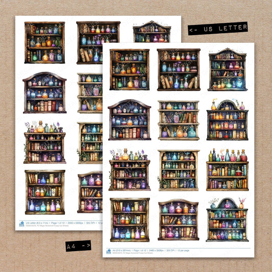 DDD010370_FC Magic Bookshelf Fussy Cut Sheets