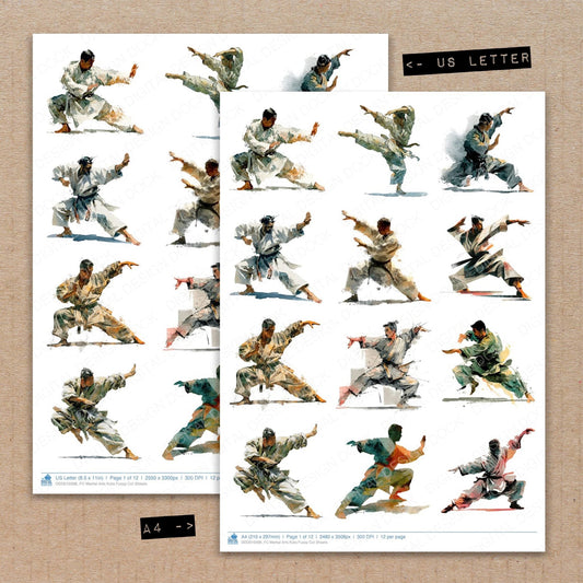 DDD010398_FC Martial Arts Kata Fussy Cut Sheets