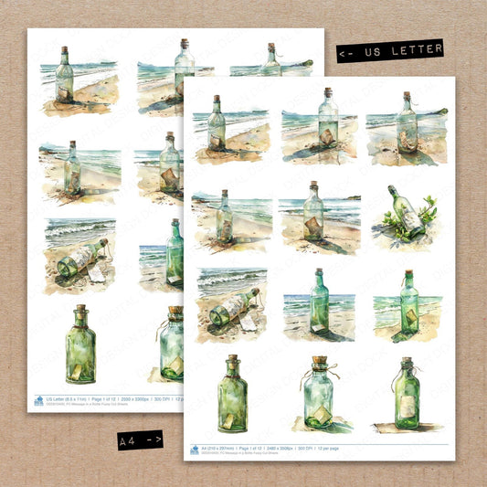 DDD010420_FC Message in a Bottle Fussy Cut Sheets