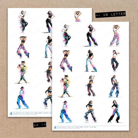 DDD010425_FC Millenium Pop Dancer Fussy Cut Sheets