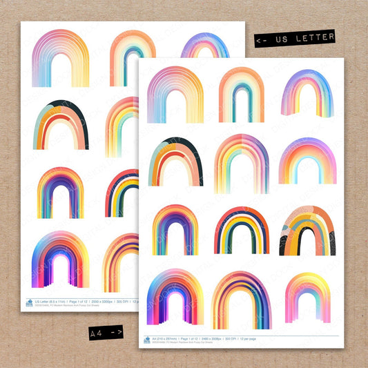 DDD010460_FC Modern Rainbow Arch Fussy Cut Sheets