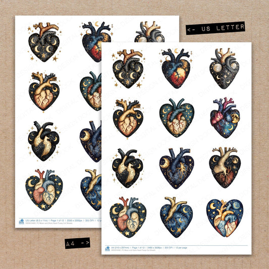 DDD010462_FC Moon and Stars Heart Fussy Cut Sheets