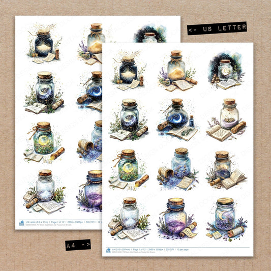 DDD010465_FC Moon Dust Spell Jar Fussy Cut Sheets