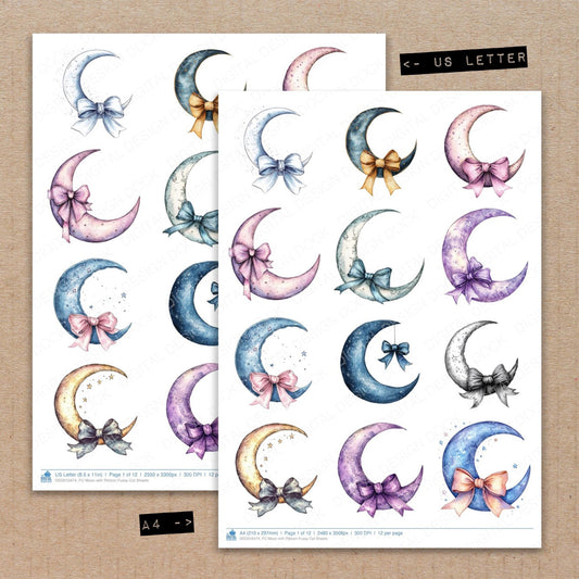 DDD010474_FC Moon with Ribbon Fussy Cut Sheets