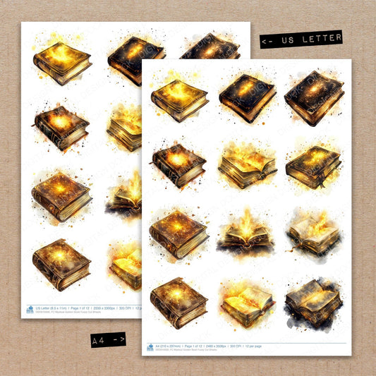 DDD010500_FC Mystical Golden Book Fussy Cut Sheets